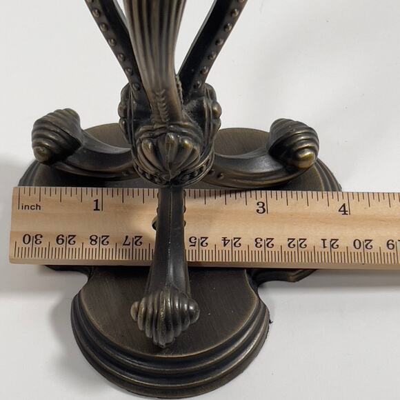 PartyLite Vintage Lotus Mid Century Modern Metal Candle Holder Tealight 10" - Picture 4 of 16